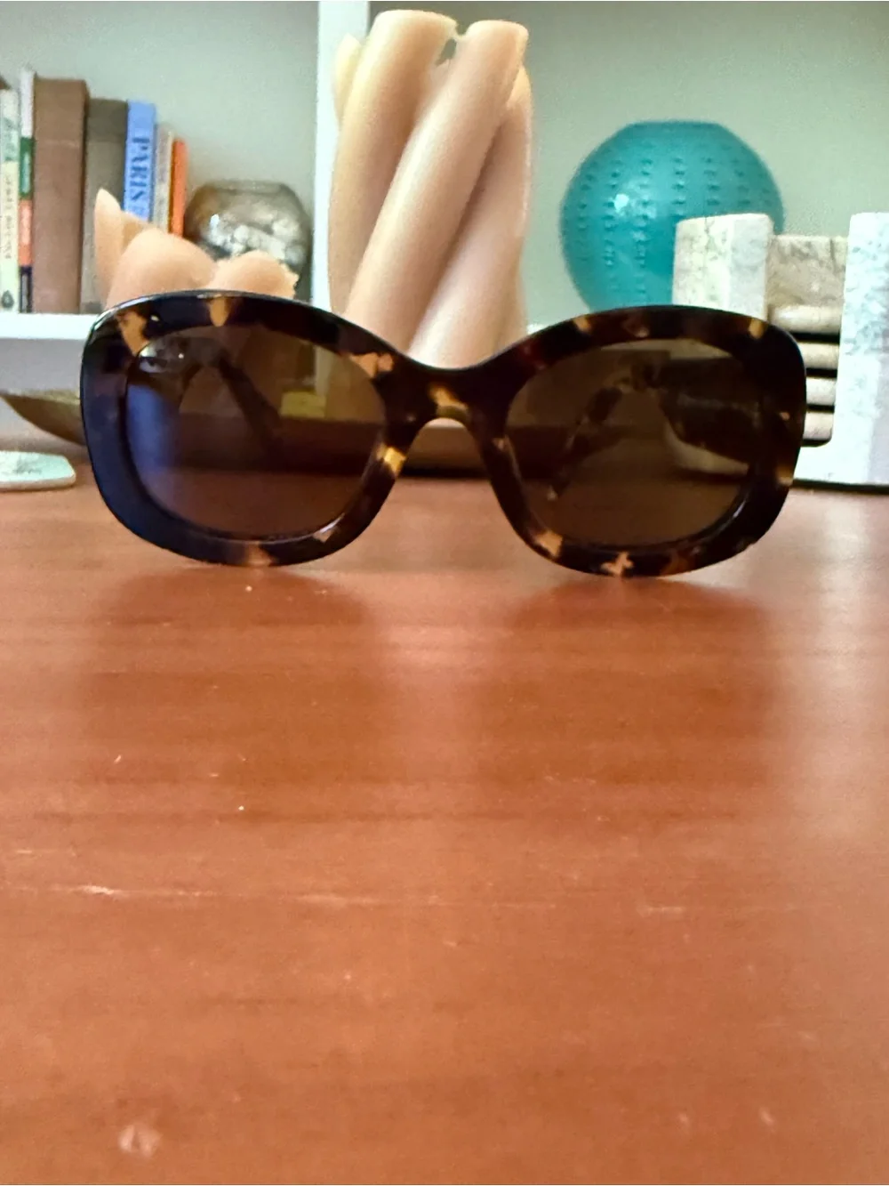 Prada Women’s Tortoiseshell Frame Sunglasses with Olive Lenses